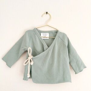 Mebie Baby Long Sleeve Wrap Tee - Sage Green